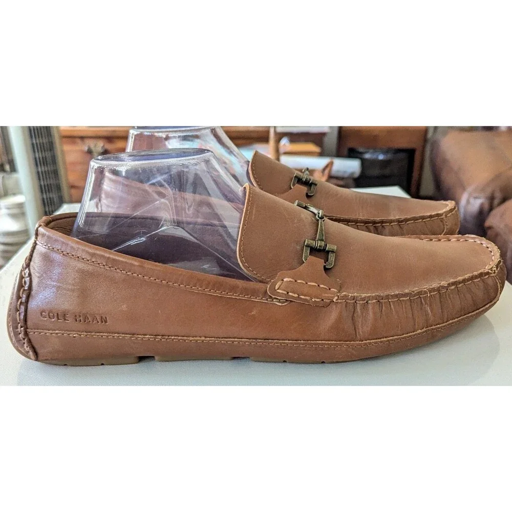 Cole Haan Wyatt Bit Driver Men's Loafers British Tan Leather Size 11.5